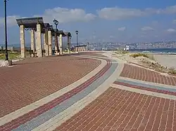 The promenade near the beach at Kiryat Yam