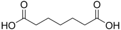 Skeletal formula of pimelic acid