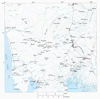 Map of the major rivers originating from Mount Pinatubo