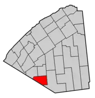 Map highlighting Pitcairn's location within St. Lawrence County.