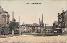 Comptoir building in the center of Place Giraud. Longwy Bas, pre-1914