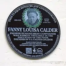 Plaque in Calder St