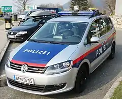 Mark 2 Sharan as a police vehicle in Austria