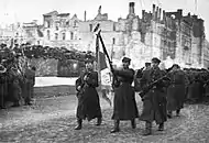 Shortly after the war, January 19th 1945. 1st Polish Army of the East Marszałkowska Street Warsaw