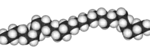 Spacefill model of polyethylene