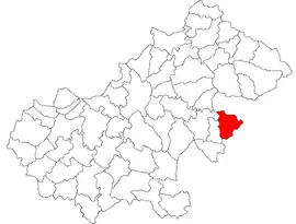 Location in Satu Mare County