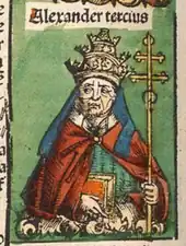 late-medieval colour depiction of Alexander iii