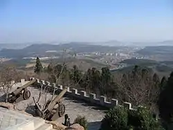 View of Lüshun's harbor and town from an old Japanese fortification