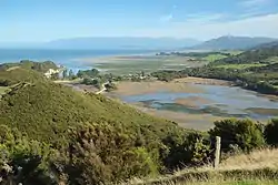 Port Pūponga seen from Pūponga