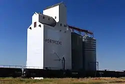 Former Saskatchewan Wheat Pool Grain elevator in Portreeve.