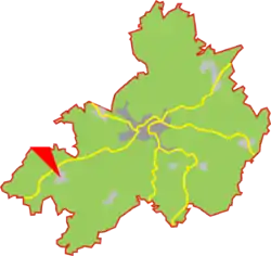 Position of Wipperfeld in the town of Wipperfürth