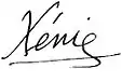 Princess Xenia's signature