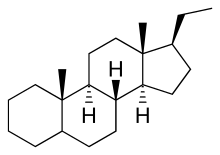 Skeletal formula of pregnane