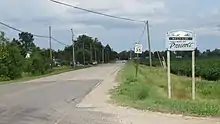 Looking east along Harrison Road