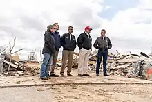 Helicopter flyover of Putnam County during President Trump's visit on March 6.