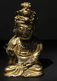 Joseon figure displays the karana mudrā.