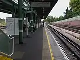 Southbound platform looking east. The southbound fast/semi-fast track is on the right.