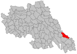 Location in Iași County