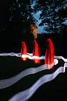 Time guards / Madonna, light sculpture by Manfred Kielnhofer at the Light Art Biennale Austria 2010