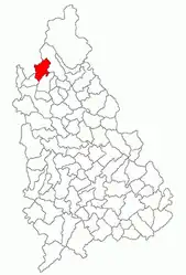 Location in Dâmbovița County