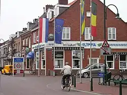 The border between Belgium and the Netherlands in Putte.