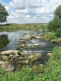 The rapids of the Pyana River in Perevoz