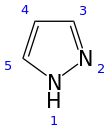 Skeletal formula with numbers