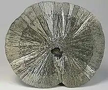 Radiating form of pyrite