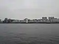 Toyosu Market seen from Tokyo Bay.