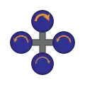 A quadrotor adjusts its pitch or roll by applying more thrust to one rotor (or two adjacent rotors) and less thrust to the diametrically opposite rotor.