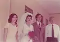 Quah Chin Lai (furthest right) hosting his grandson's wedding (Quah Chin Siong and Soh Beow Seng wedding) in 1970s at 4 Walton Road.