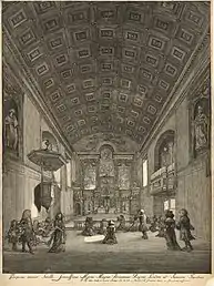 The Queen's Chapel in 1688 after refurnishing by Christopher Wren in 1682–1684