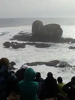 The Rocks of Punta de Lobos during a surf championship in 2011