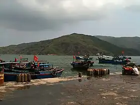 The boat docked at Quy Nhơn port