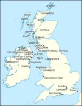 Map of Britain and Ireland