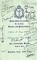 Autographed card from No.19 Group (Bromley) "Dinner and Presentation", 26 June 1945.