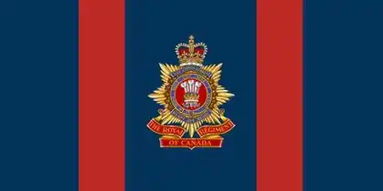 The camp flag of the Royal Regiment of Canada.