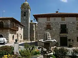 View of the main square in Rabé de las Calzadas, 2011