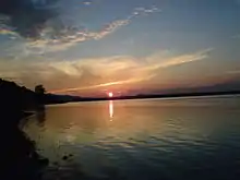 Sunset over the lake