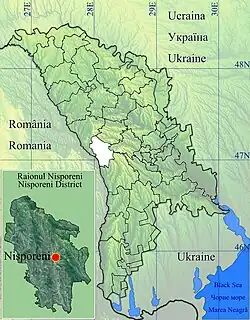 Șișcani is located in Nisporeni