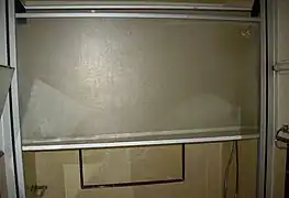 Raisable shower door