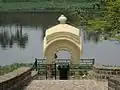 A memorial marking the death place of Ramabai Peshwa. Ramabai was married to Madhavrao I on 9 December 1758 in Pune. She accompanied Madhavrao I during Karnataka expedition in 1766–67. She made pilgrimages, like that of Shrivardhan and Harihareshwar.