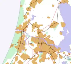 Amsterdam Sloterdijk is located in Northern Randstad