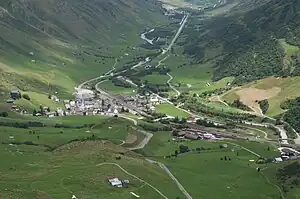 View of Realp from above