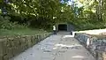 View from boat ramp to railway viaduct