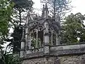 Gazebo on the ornate bridge over the lower gate.