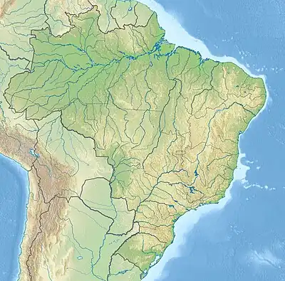 Map showing the location of Tocantins Fossil Trees Natural Monument