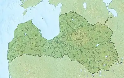 Location of Lake Drīdzis in Latvia