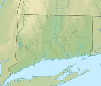 Map showing the location of Mohegan State Forest