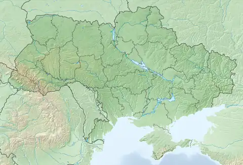 Location of lagoon in Ukraine